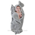 Enveloppe douce supplémentaire en capuche éléphant gris serviette bébé bambou serviette hypoallergénique pour les nourrissons nouveau-nés nourrissons enfants garçons et filles,